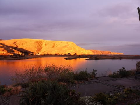 Norwest Arch lighting up the hills.

