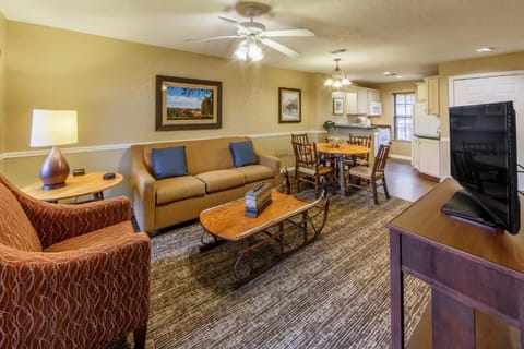 Stretch out together in the spacious living area after adventures.