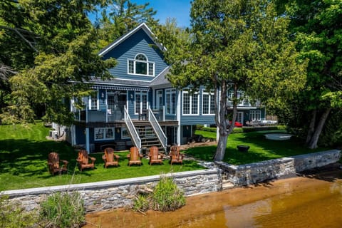 The main cottage & sandy beach
