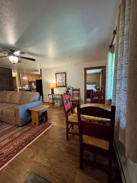 A dining room table where you can enjoy your meals.