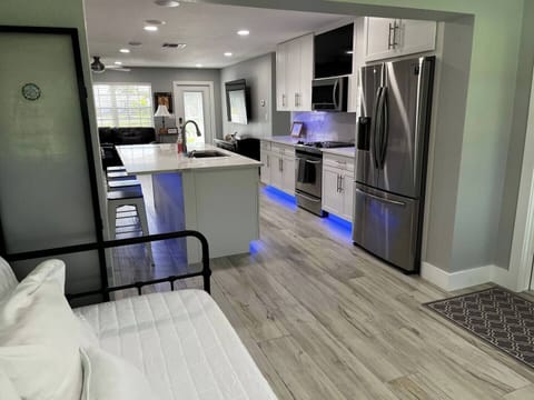 Reverse osmosis installed in tap handle near sink & water/ice for refrigerator