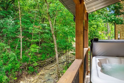 The Creek Runs Directly Behind The Deck!