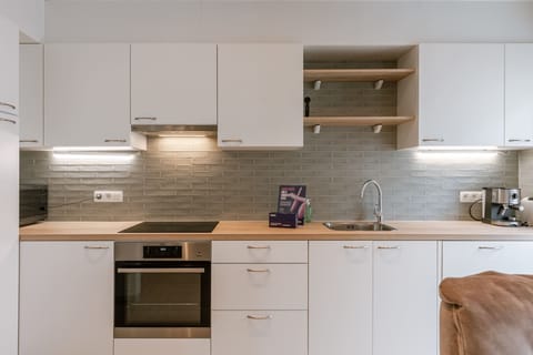 Fully-equipped kitchen close-up