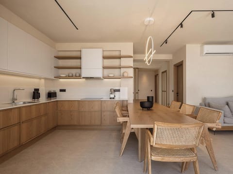 The kitchen is fully equipped with modern appliances, ensuring a stress-free and self-catered holiday