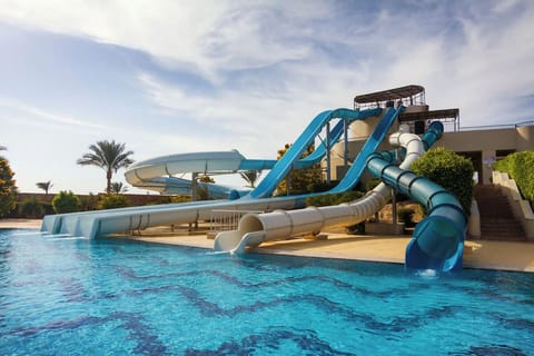 Race down twisting slides for an unforgettable pool day.