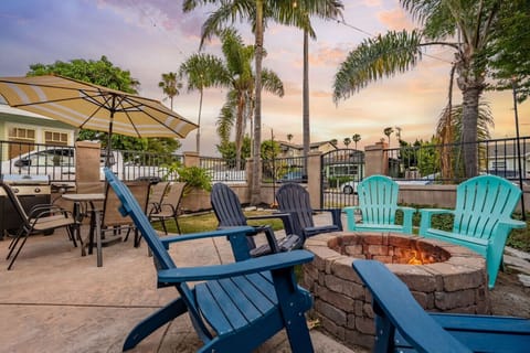 Private outdoor fire pit and seating — perfect for evening gatherings under the stars.