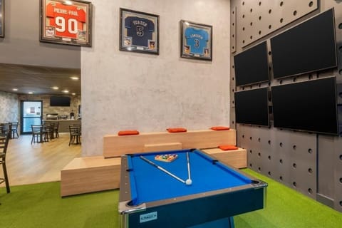 Relaxing lounge space featuring a pool table