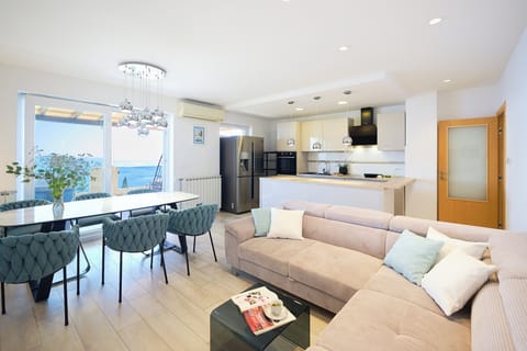 Living room and kitchen