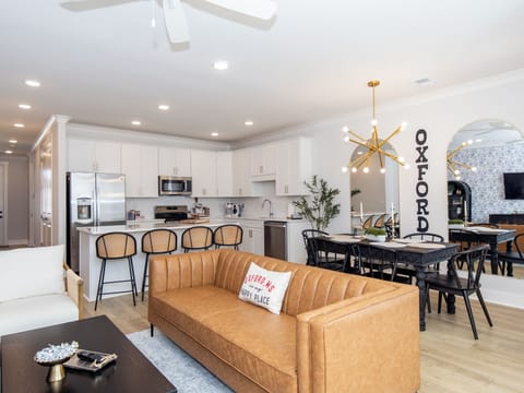 Seamless flow from kitchen to dining to living—perfect for gathering