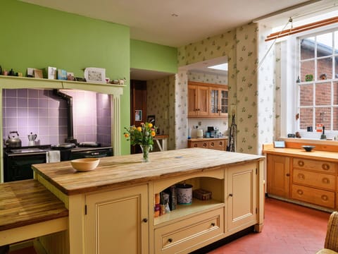 Furniture, Kitchen, Countertop, Cabinetry, Interior Design, Flooring, Kitchen Appliance, Wood, Major Appliance, Drawer