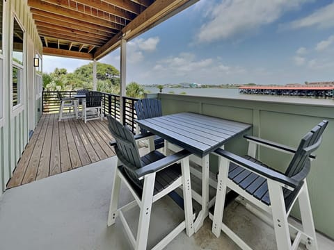 Covered Deck - Outdoor Tables, Water Views - First Level