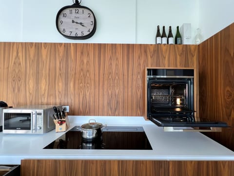 Fully equipped kitchen with modern appliances