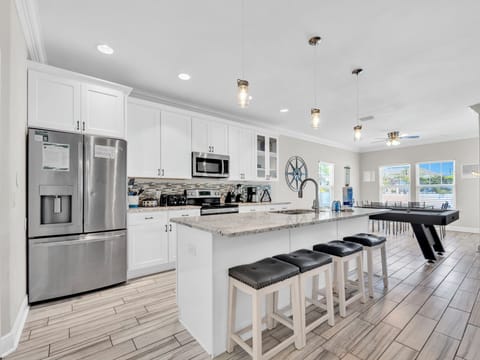 Large kitchen island with seating