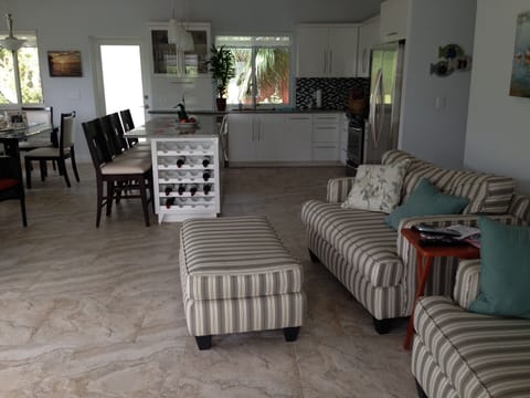 living area dinning room and kitchen