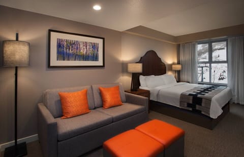 Studio with king bed and sleeper sofa