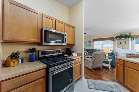 Well stocked kitchen with all you need to prepare meals during your stay.