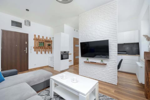 Modern TV in the apartment. 