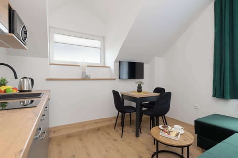 Modern TV in the apartment. 