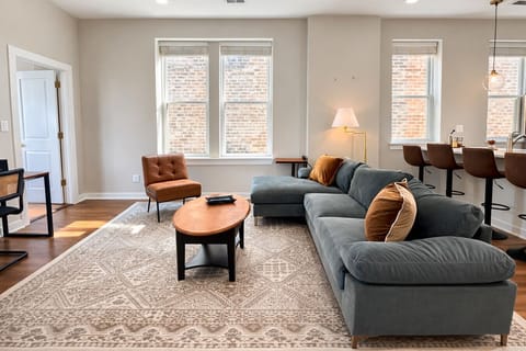 Sun-filled afternoons on the sectional—the perfect spot to recharge after a day in the West Loop