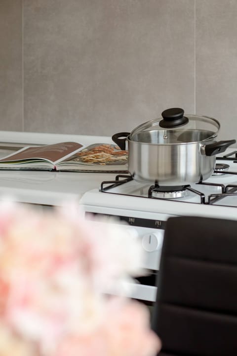 Gas stove in the kitchen.