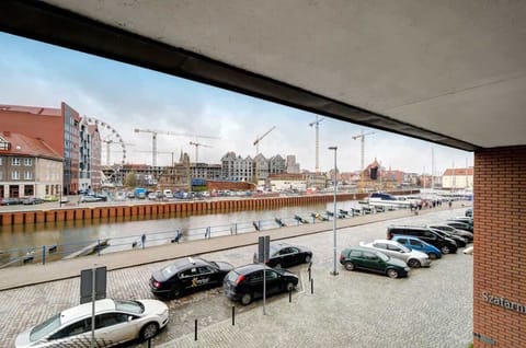 View of the city street offering a glimpse of local architecture and urban life.