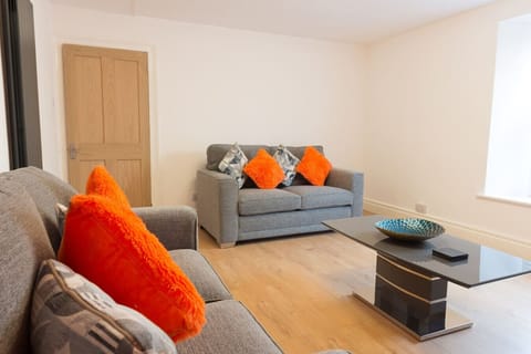 Living room with seating area and sofa bed for extra guests