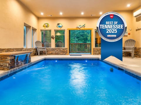 Enjoy your own private pool in the lower level of the home