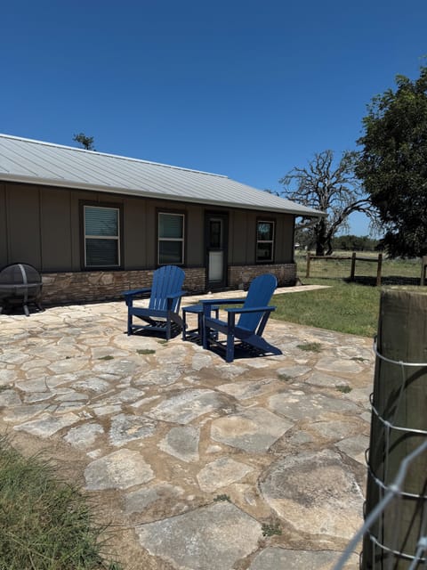 Seating area on East side - shady at sunset