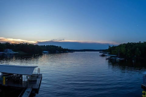 Enjoy main channel views from a quiet cove