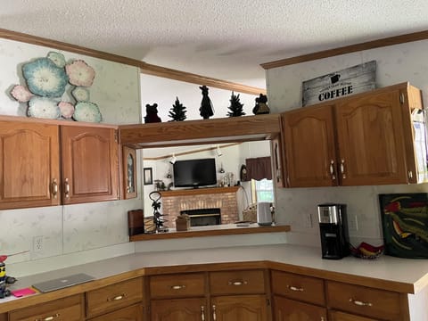 Kitchen looking into family room