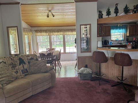 Family room looking into dinette