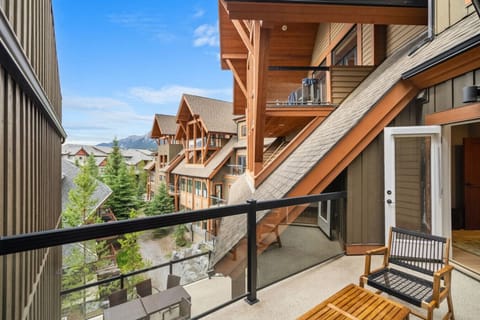 Step out onto your private balcony with views of the complex.