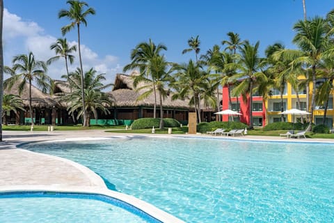 Soak up sunshine by the sparkling pool with loungers ready.