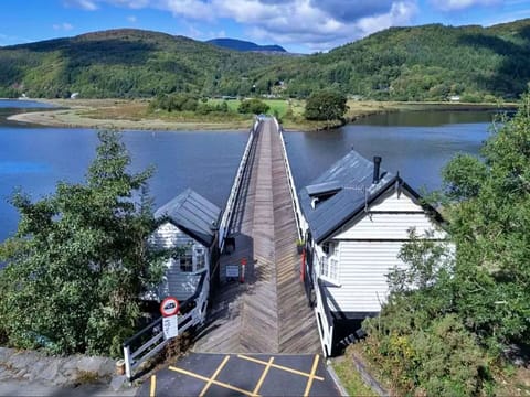 Mountainous Landforms, Bridge, Hill, Mountain, Highland, Landscape, Cloud, Lake, Loch