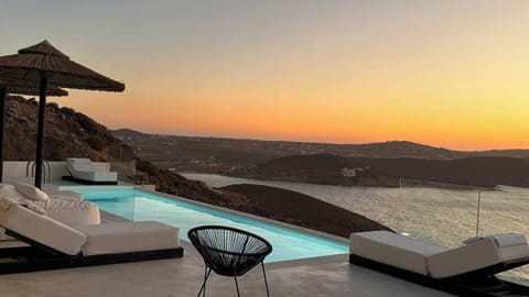 Golden hour magic over your private infinity pool.