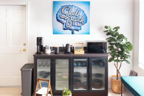 Make coffee your own in this stylish, convenient nook.