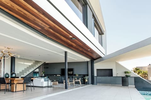Patio with inside-outside living