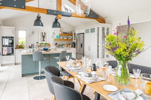 Dining area looking over to the kitchen