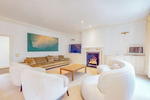 Living room with a big TV