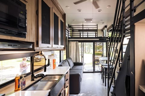 Additional loft above patio doors