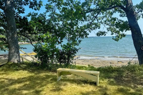 seating at the private beach.