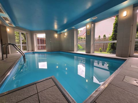 Indoor swimming pool is available for guests.
