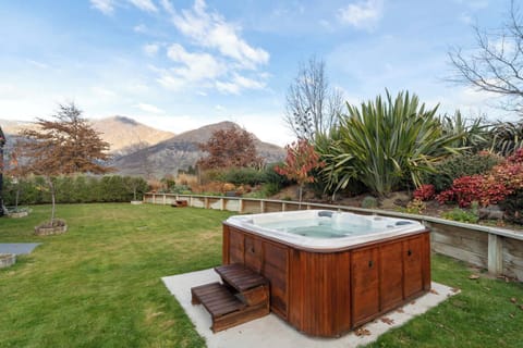 Large backyard with spa—room to play and relax.