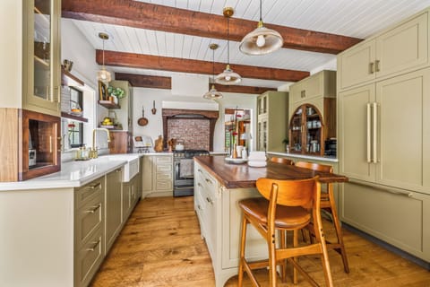 View from kitchen table - table has 4 chairs