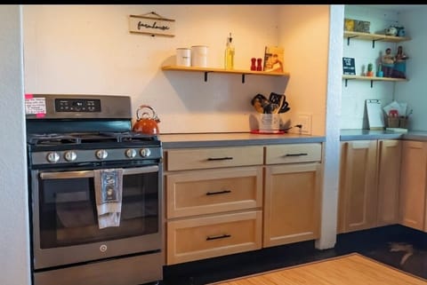 Fully equipped kitchen for all your cooking needs.