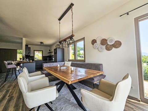 Furniture, Table, Interior Design, Wood, Flooring, Kitchen & Dining Room Table, Chair, Wood Flooring, Floor, Ceiling