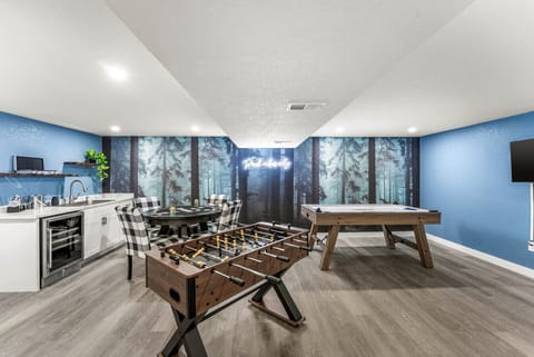 Game on! Air hockey & foosball fun.