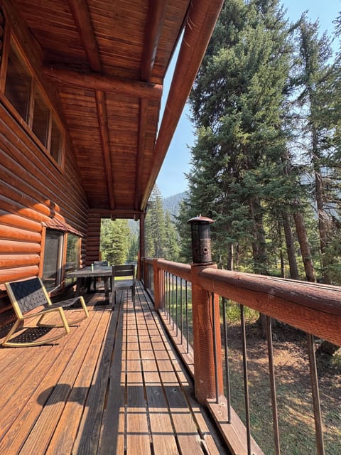 Back Deck with Large Outdoor Dining Table