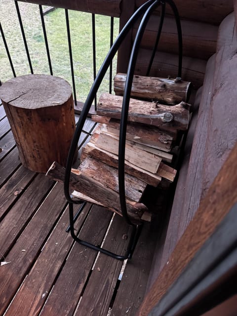 Plenty of firewood ready for cold nights