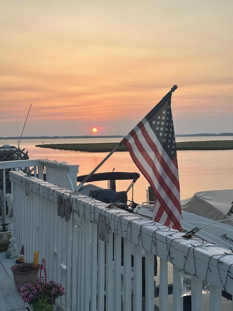 Beautiful sunset views off deck